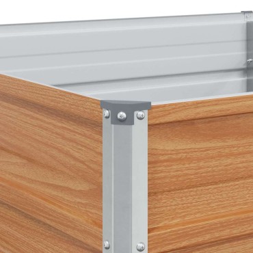 vidaXL Υπερυψωμένη Ζαρντινιέρα Ανοιχτό καφέ 240 x 80 x 45 cm