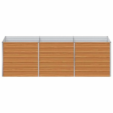 vidaXL Υπερυψωμένη Ζαρντινιέρα Ανοιχτό καφέ 240 x 80 x 77 cm
