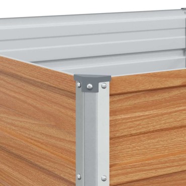 vidaXL Υπερυψωμένη Ζαρντινιέρα Ανοιχτό καφέ 240 x 80 x 77 cm