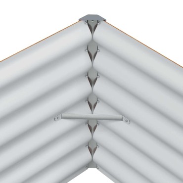 vidaXL Υπερυψωμένη Ζαρντινιέρα 98 x 50 x 36 εκ. Επικαλυμμένος Χάλυβας