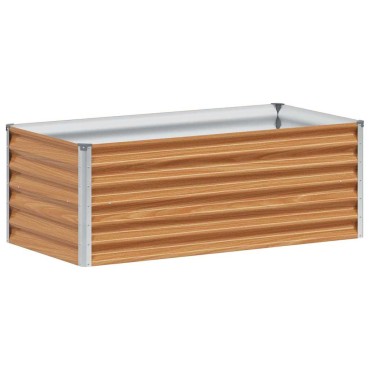 vidaXL Υπερυψωμένη Ζαρντινιέρα 98 x 50 x 36 εκ. Επικαλυμμένος Χάλυβας