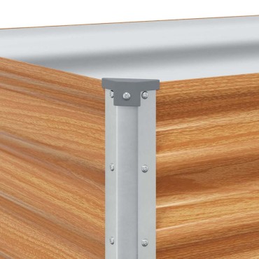 vidaXL Υπερυψωμένη Ζαρντινιέρα 98 x 50 x 36 εκ. Επικαλυμμένος Χάλυβας