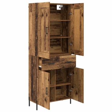 vidaXL Highboard 2 τεμ. Παλιό Ξύλο 69,5x34x180cm