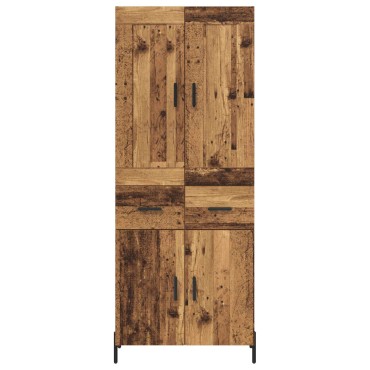 vidaXL Highboard 2 τεμ. Παλιό Ξύλο 69,5x34x180cm