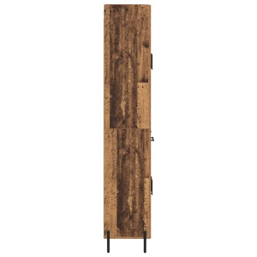 vidaXL Highboard 2 τεμ. Παλιό Ξύλο 69,5x34x180cm