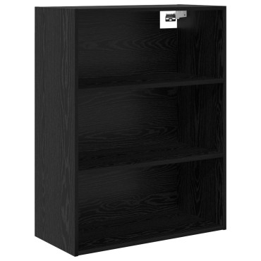 vidaXL Highboard Μαύρη Οξυά 69,5x34x180cm Επεξεργασμένο Ξύλο 1 τεμ.