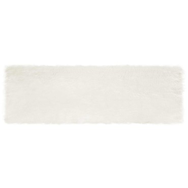 vidaXL Χαλί από τεχνητό πρόβειο δέρμα TAFALLA Λευκό 80x250cm