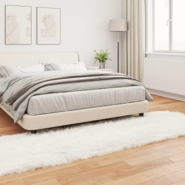 vidaXL Χαλί από τεχνητό πρόβειο δέρμα TAFALLA Λευκό 80x250cm
