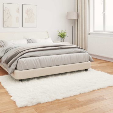 vidaXL Χαλί από τεχνητό πρόβειο δέρμα TAFALLA Λευκό 140x200cm