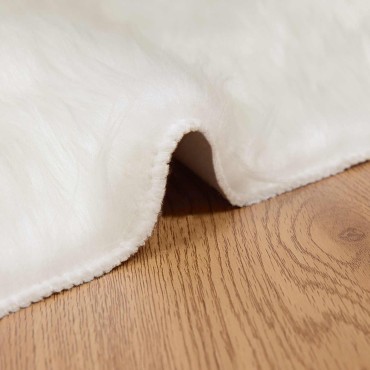 vidaXL Χαλί από τεχνητό πρόβειο δέρμα TAFALLA Λευκό 240x340cm