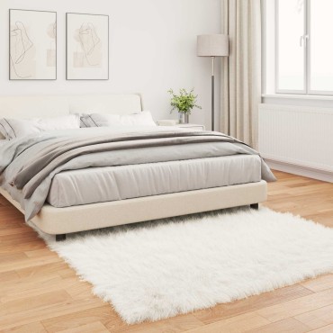 vidaXL Χαλί από τεχνητό πρόβειο δέρμα TAFALLA Λευκό 160x160cm