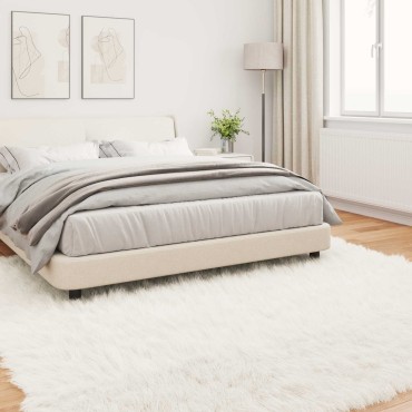 vidaXL Χαλί από τεχνητό πρόβειο δέρμα TAFALLA Λευκό 240x240cm