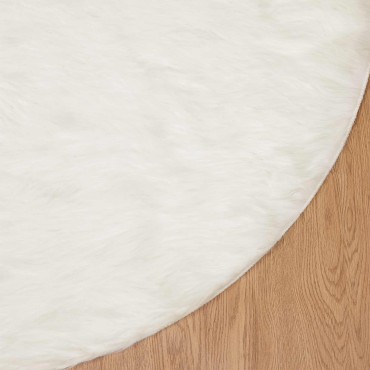 vidaXL Χαλί από τεχνητό πρόβειο δέρμα TAFALLA Λευκό 80x80cm