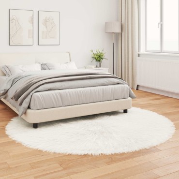 vidaXL Χαλί από τεχνητό πρόβειο δέρμα TAFALLA Λευκό 160x160cm
