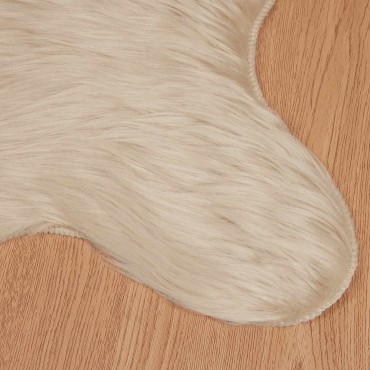 vidaXL Χαλί από τεχνητό πρόβειο δέρμα TAFALLA Μπεζ 80x120cm
