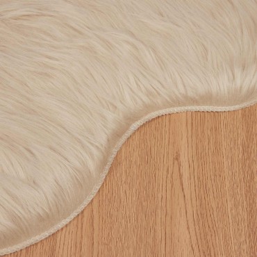 vidaXL Χαλί από τεχνητό πρόβειο δέρμα TAFALLA Μπεζ 80x120cm