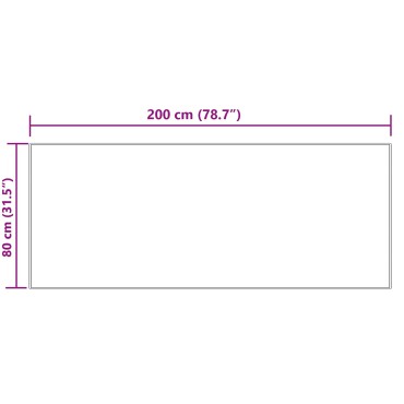 vidaXL Χαλί από τεχνητό πρόβειο δέρμα TAFALLA Κρεμ 80x200cm