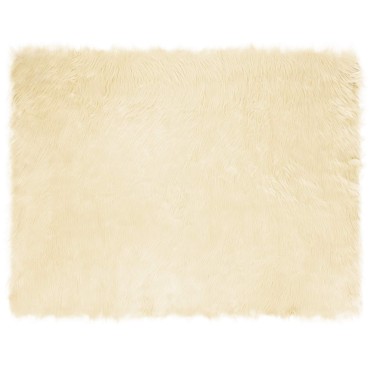 vidaXL Ψεύτικο Δέρμα Προβάτου Χαλί Tafalla Κρεμ 240x340cm