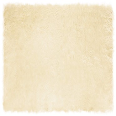 vidaXL Ψεύτικο Δέρμα Προβάτου Χαλί Tafalla Κρεμ 240x240cm