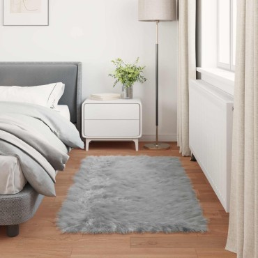 vidaXL Χαλί από τεχνητό πρόβειο δέρμα TAFALLA Γκρι 80x150cm