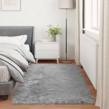 vidaXL Χαλί από τεχνητό πρόβειο δέρμα TAFALLA Γκρι 80x200cm