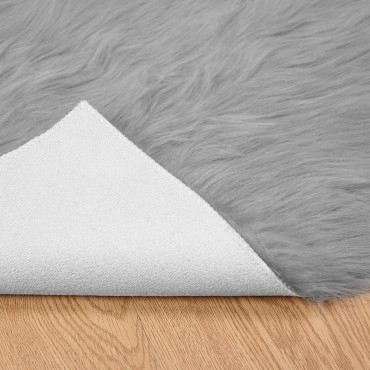 vidaXL Χαλί από τεχνητό πρόβειο δέρμα TAFALLA Γκρι 80x200cm