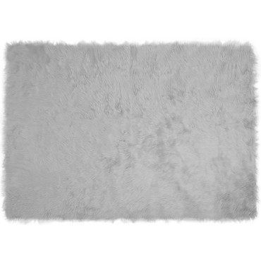 vidaXL Χαλί από τεχνητό πρόβειο δέρμα TAFALLA Γκρι 140x200cm