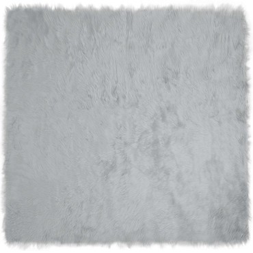 vidaXL Χαλί από τεχνητό πρόβειο δέρμα TAFALLA Γκρι 240x240cm