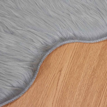 vidaXL Χαλί από τεχνητό πρόβειο δέρμα TAFALLA Γκρι 50x80cm