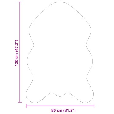 vidaXL Χαλί από τεχνητό πρόβειο δέρμα TAFALLA Γκρι 80x120cm