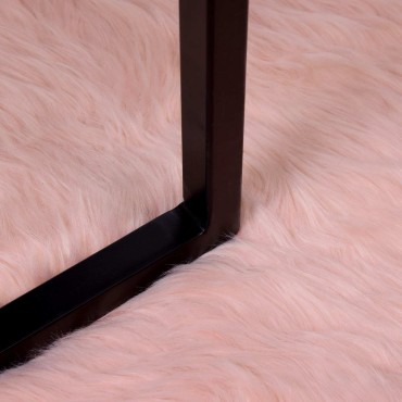 vidaXL Χαλί από τεχνητό πρόβειο δέρμα TAFALLA Ροζ 100x200cm