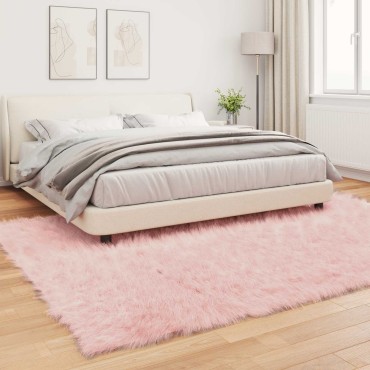 vidaXL Χαλί από τεχνητό πρόβειο δέρμα TAFALLA Ροζ 200x280cm