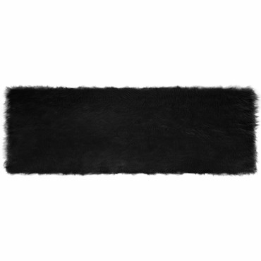 vidaXL Χαλί από τεχνητό πρόβειο δέρμα TAFALLA Μαύρο 80x250cm
