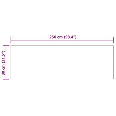 vidaXL Χαλί από τεχνητό πρόβειο δέρμα TAFALLA Μαύρο 80x250cm
