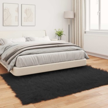 vidaXL Χαλί από τεχνητό πρόβειο δέρμα TAFALLA Μαύρο 240x340cm