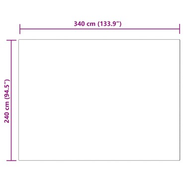 vidaXL Χαλί από τεχνητό πρόβειο δέρμα TAFALLA Μαύρο 240x340cm