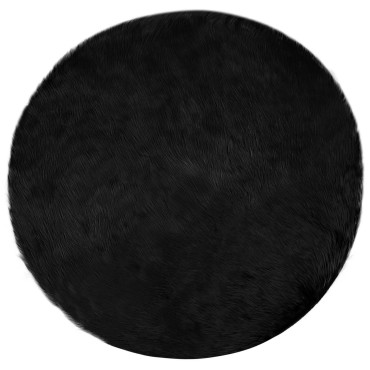 vidaXL Χαλί από τεχνητό πρόβειο δέρμα TAFALLA Μαύρο 80x80cm