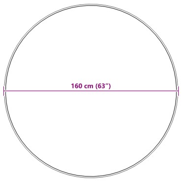 vidaXL Χαλί από τεχνητό πρόβειο δέρμα TAFALLA Μαύρο 160x160cm