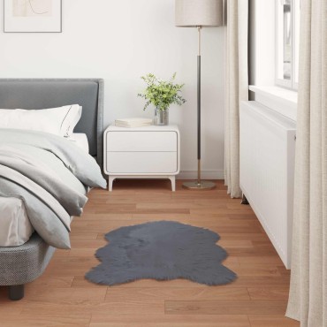 vidaXL Χαλί από τεχνητό πρόβειο δέρμα TAFALLA Ανθρακί 60x90cm