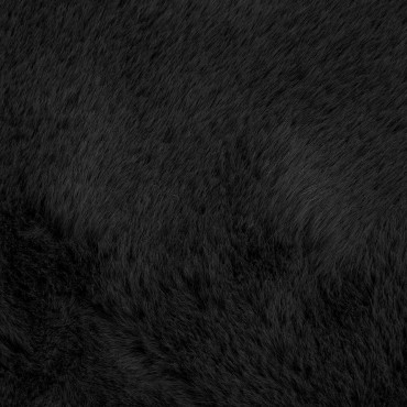 vidaXL Χαλιά Ψεύτικου Κουνελιού Olite Μαύρο Πολυεστέρας 200x200cm