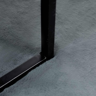 vidaXL Χαλιά Ψεύτικου Κουνελιού Olite Ανθρακί 200x280cm