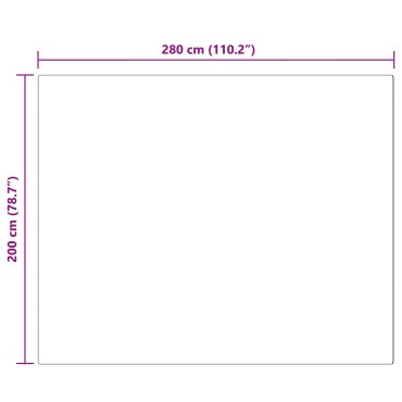 vidaXL Χαλιά Ψεύτικου Κουνελιού Olite Ανθρακί 200x280cm