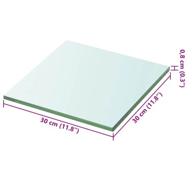 vidaXL Ράφι Πάνελ Διάφανο 30x30cm Γυάλινο 1 τεμ.
