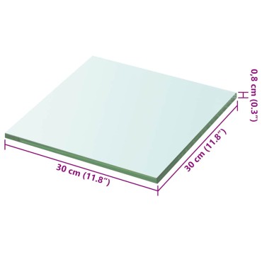 vidaXL Ράφια Πάνελ 2 τεμ. Διάφανα 30x30cm Γυάλινα