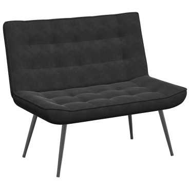 vidaXL Πάγκος Μαύρο 110x74x84cm Βελούδινος 1 τεμ.