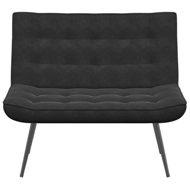 vidaXL Πάγκος Μαύρο 110x74x84cm Βελούδινος 1 τεμ.