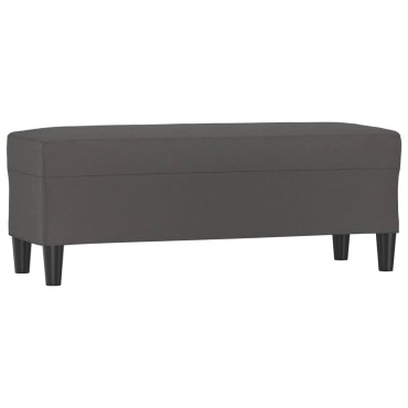 vidaXL Πάγκος Γκρι 100x35x41cm από Συνθετικό Δέρμα 1 τεμ.