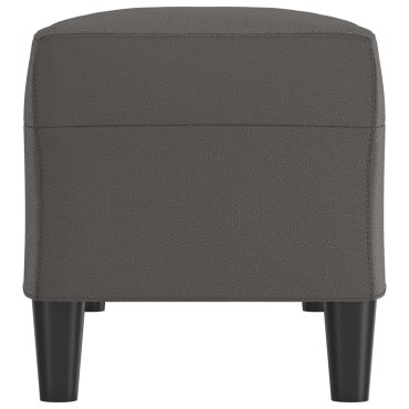 vidaXL Πάγκος Γκρι 100x35x41cm από Συνθετικό Δέρμα 1 τεμ.