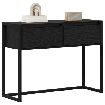 vidaXL End Table Μαύρη Οξυά 100x36x75cm Επεξεργασμένο Ξύλο