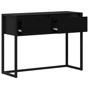 vidaXL End Table Μαύρη Οξυά 100x36x75cm Επεξεργασμένο Ξύλο